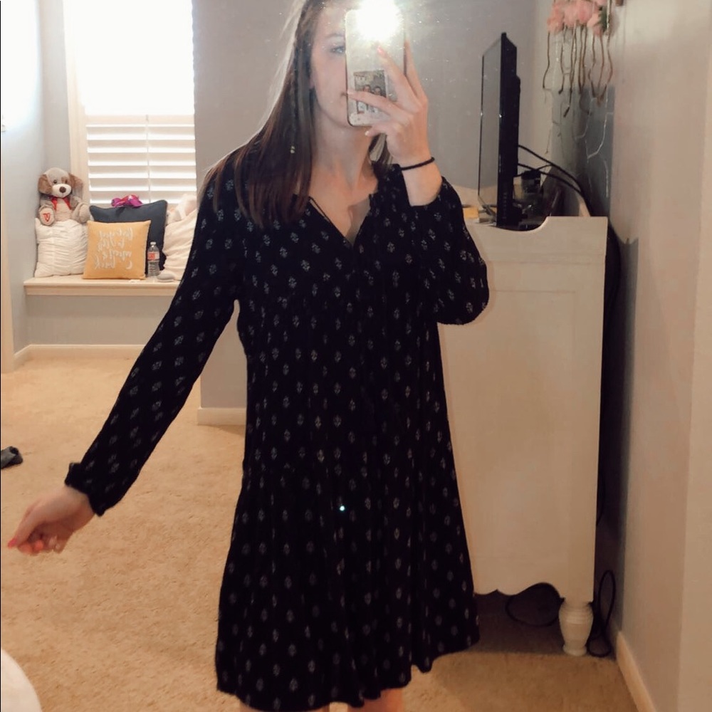 Old navy black dress with tassels